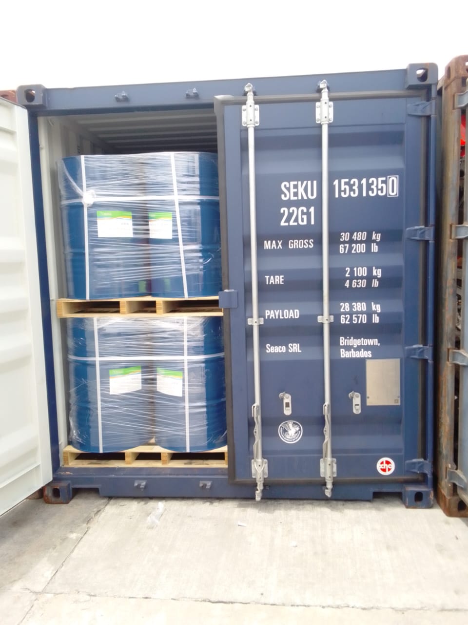 Palletised Drum Cargo — Export Ready