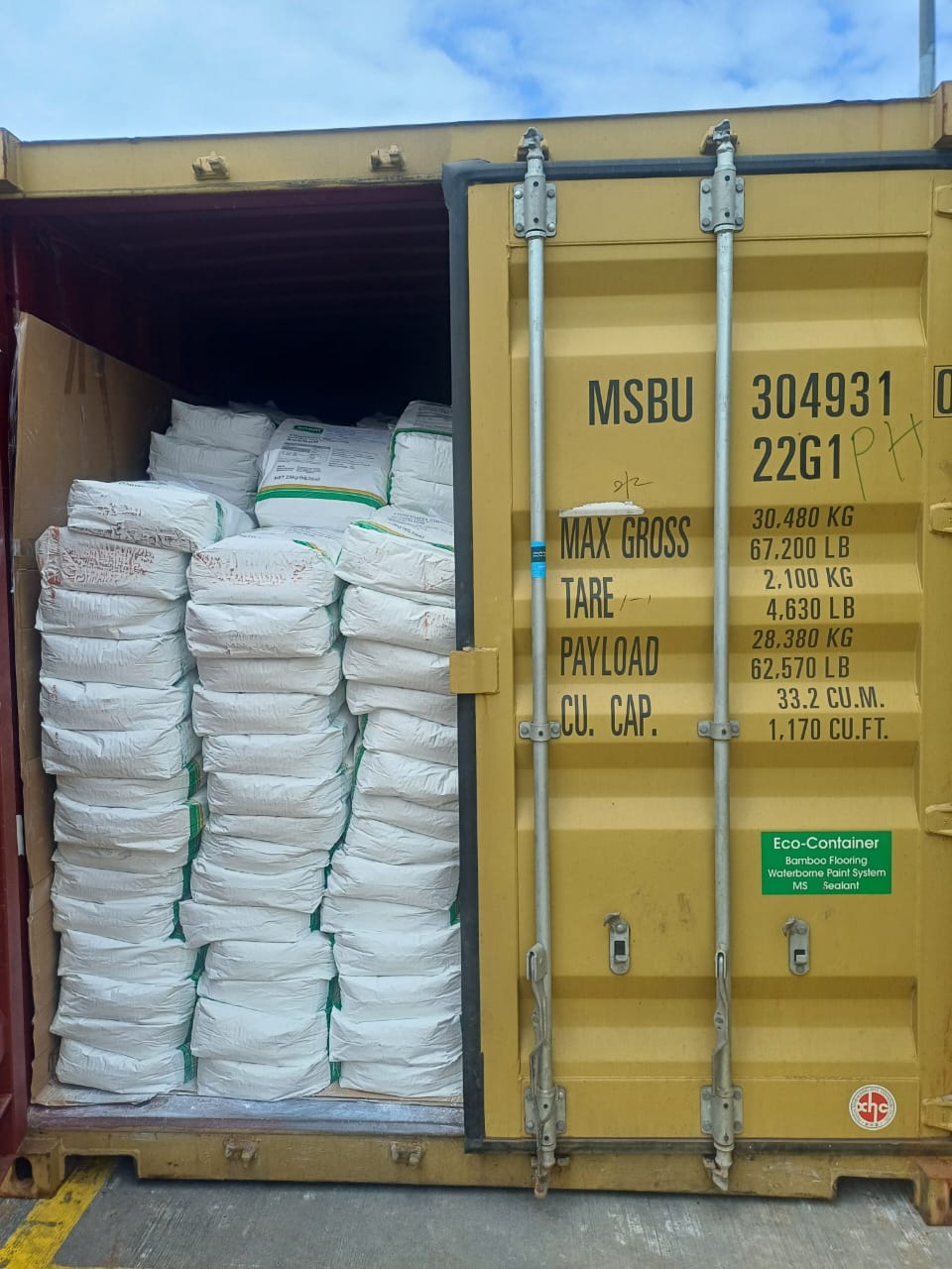 Eco-Container MSBU 304931 — Onne Port Delivery